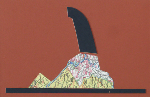 Insula, colaj, tehnica mixta, 15x20, 2013